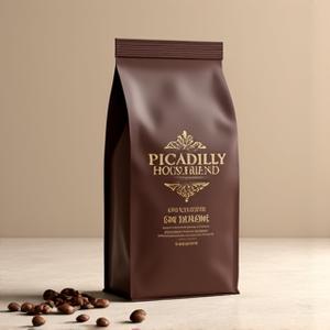 A tastefully designed bag of 'The Daily Grind & Bean Co. House Blend' coffee beans.
