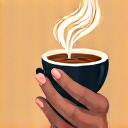 Illustration of a barista pouring latte art with plant milk.